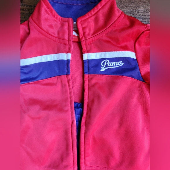 Puma track jacket with matching pants. Coral and purple. Sz 18 months - Picture 2 of 5